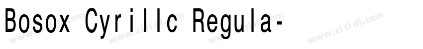 Bosox Cyrillc Regula字体转换